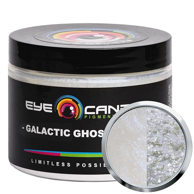 Mica Powder Pigment “Galactic Ghost Blue” (50g) Multipurpose DIY Arts and Crafts Additive | Woodworking, Natural Bath Bombs, Resin, Paint, Epoxy, Soap, Nail Polish, Lip Balm (Galactic Ghost Blue, 50G)