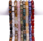 Natural Indian Agate Cylinder Stone Loose Semi Gemstone Beads for Jewelry Making 10mmx14mm 38cm