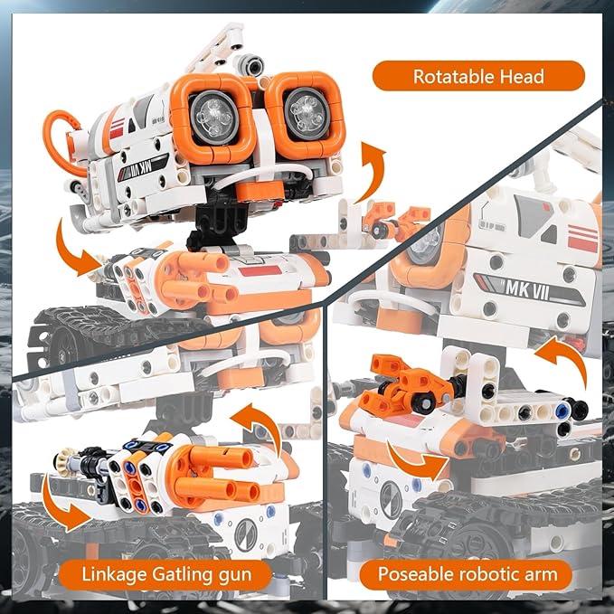 STEM Robotics Kit for Kids Ages 8-12 8-14+, 5-in-1 Remote/APP Control Coding Robot, Educational Engineering Building Toys with Programming, Science Projects Great Gift for Boys & Teens