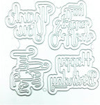 Cutting Dies Metal Stencils Scrapbooking Tools Happy Birthday Thankyou DIY Embossing Template for Paper Card Making Album Arts Crafts Supplies (English words-10.1x10.1cm)