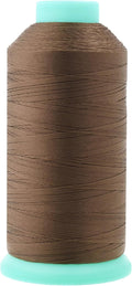 Mandala Crafts Bonded Nylon Thread - Coyote Brown Heavy Duty Sewing Threads - 1500 YDs Size 69 210D T70 Tex 70 for Leather, Jeans, Weaving, Outdoor, Marine, Upholstery