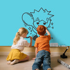 Magnetic Glass Whiteboard - Glass Dry Erase Board 48"x36" Large Frameless Glass Board for Walls Office School and Home, Blue