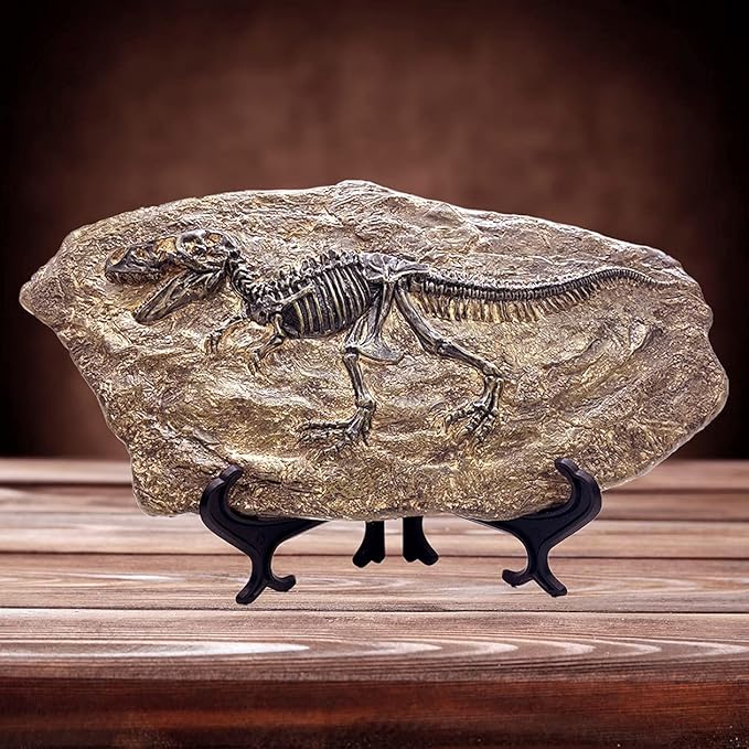 XINDAM Resin Tyrannosaurus Rex Dinosaur Fossil Statue Model Simulated Skeleton Home Office Display Decorative Craft Box Decoration (Style 5)