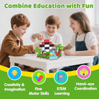 Magnetic Blocks, 208PCS Magnetic Building Blocks, Stacking Magnets for Kids, Sensory Toy for STEM Constructions Magnet Blocks for Boys Girls Age 3+, Christmas Birthday Gifts