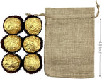 Palmhomee Pack of 25 Burlap Gift Bags with Drawstring Linen Jewelry Pouches Wedding Hessian Jute Bags for Birthday Jewelry and Treat Pouches Party Wedding Favors Gift Art and DIY Craft   (4x5.6 Inch, Coffee)
