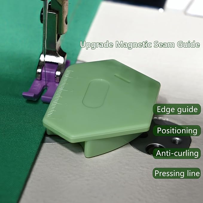 Magnetic Seam Guide for Sewing Machine, Multifunctional Sewing Machine Attachments,Universal Sewing Quilting Supplies Accessories 2pcs Multicolored