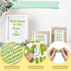 Alphabet Stickers, 1"Inch 12 Sheets Self-Adhesive Green Vinyl Letter Stickers for Mailbox Numbers, Bulletin Boards, Classroom & Home Decor