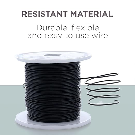 UTILE Bonsai Wire - Armature Aluminum Wire 100 ft 17 Gauge 1.4 mm Bonsai Training Wire, Tree Kit, Plant, Sculpting, Crafts, Bendable, Gardening, Beading and Jewelry Making (Copper, Black)
