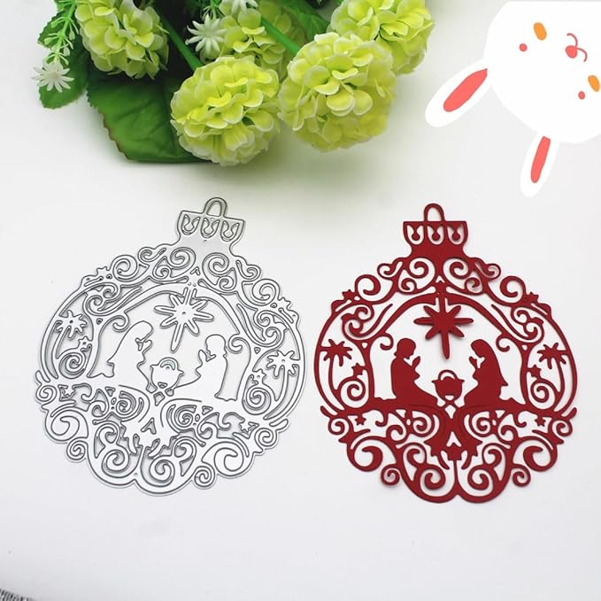 Mvchifay Cutting Dies Happy Birthday Metal Stencils Scrapbooking Tool DIY Emboss Paper Card Making (Pray couples-12.6x10.2cm)