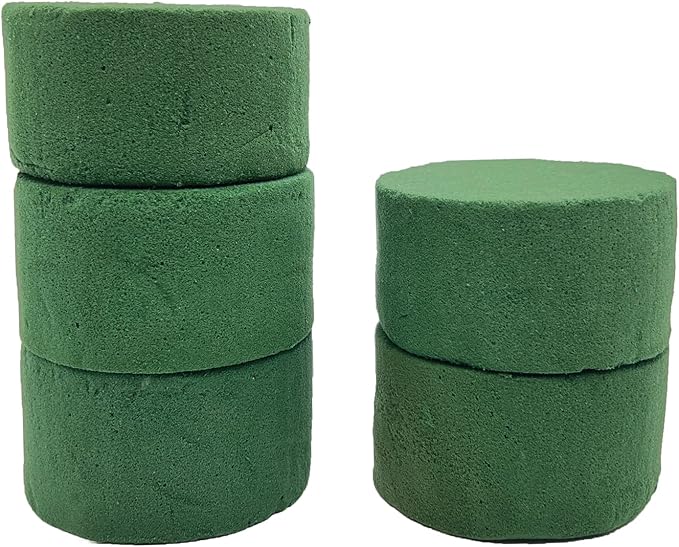 5 Pcs Floral Foam, MYYZMY 3 Inch Dry Wet Floral Foam Bricks Round for Artificial Flowers
