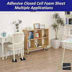 Foam Padding Sheets with Adhesive Backing - 3/4" Thick Self Stick Neoprene Insulation Foam,2PCS 3/4 Inch Thick X 4 Inch Long X 4 Inch Wide - Closed Cell Foam Sheet Square Pad