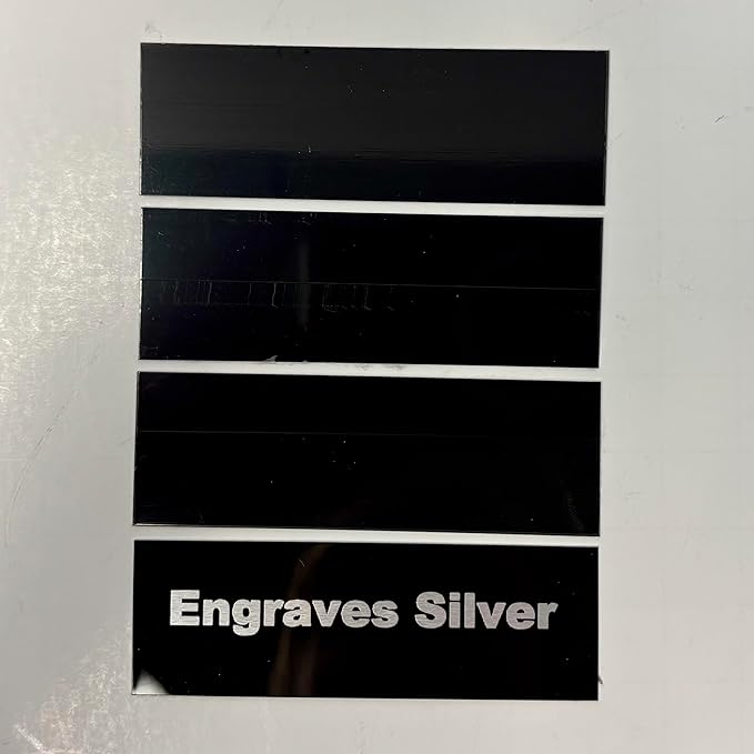 Blank Metal Plates for Laser Engraving - 4 Pack | Aluminum Sheets 0.020" Thick | CO2, Diode, Fiber Laser Compatible | Multiple Sizes & Colors (Black (engraves silver), 1.5x4 inch)