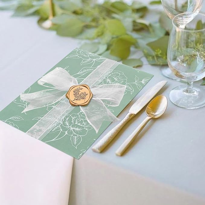 SWANGSA 100 Pack Vellum Jackets for 5x7 Invitations, Elegant White Rose Vellum Paper, 115GSM Translucent Invitation Sleeve Wraps for Wedding Bridal Baby Shower Birthday Envelopes