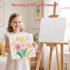 10x10inch Flat Canvas Boards for Painting 20 Pack Primed Acid Free Canvas Panels for Oil, Watercolor, Acrylic Paint
