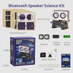 Science Can Stem Toys DIY Bluetooth Speaker, Build Your Robot Bluetooth Speaker with Rotating Head, Electronic STEM Kits with Wooden Puzzles, Gift for Teens Boys & Girls Ages 8-14