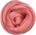 Revolution Fibers Dyed Corriedale Wool | 8.2 Ounces of Premium Combed Wool Top | 26 Micron, 100% Pure Corriedale Wool Roving, Ethically Sourced (Salmon Pink)
