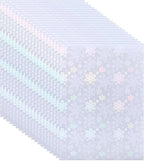PATIKIL 8.3x5.8 Holographic Sticker Paper, 20Sheets A5 Polypropylene Self-Adhesive Transparent Waterproof Laminate Overlay Film for Photo Cards Scrapbook Decorations, Snowflake