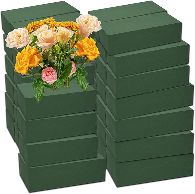 40Pcs Floral Foam Blocks, Floral Foamused for Plant Foam and Flower Green Floral Foam Blocks for Dried and Fresh Flowers Florist Foam Dry Foam for Artificial Flowers Supplies 5.5 X 3.2 X 1.8 in