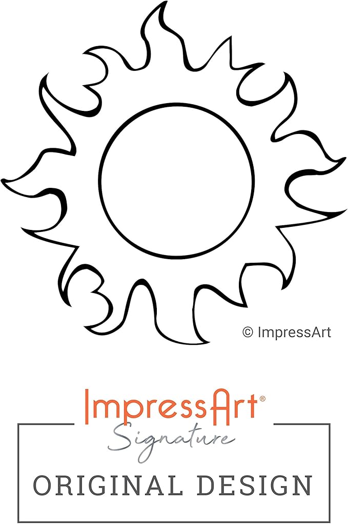ImpressArt - Sun Metal Stamp, Nature Steel Punch for Unique Designs, Crafts & DIY Projects (6mm)