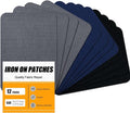 MOONSJONES Iron on Patches for Fabric Clothes, Iron-on Patch Repairing Inside & Outside Holes for Jeans, Backpacks, Down Jackets, Hat, Pants, Sweaters (7.5 cm x 10.5 cm) - 12Pcs