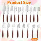 27 Piece Palette Knife Set, Stainless Steel Spatula Art Spatula Pallet Knife Painting Knives with Wood Handle Oil Painting Accessories for Oil, Acrylic Paint Various Color Mixing Tools