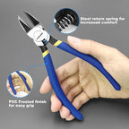 VCELINK Wire Cutters, 6-inch Side Cutter, CR-V Small Flush Cutter, 5 Pack Professional Small Wire Cutter with Spring-loaded for Artificial Flowers, Floral, Jewellery Making, and DIY Model Making