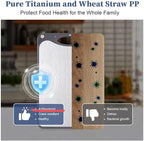 Titanium Cutting Boards For Kitchen, Double Sided Cutting Board, Food Grade Titanium And Wheat Straw PP Chopping Board, Easy To Clean, Large Size 15”×10” Dark Gray