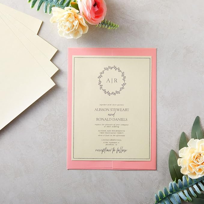 Best Paper Greetings Champagne Pearl Cardstock - 8.5 x 11 In, Double-Sided Ivory Metallic, 96 Sheets - Laser Printer Compatible - Elegant Laser Paper & Wedding Paper for Printing