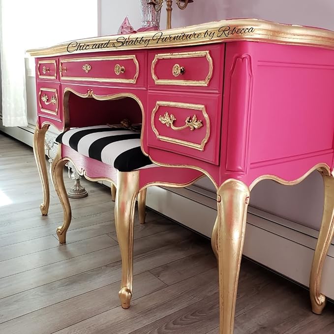 Dixie Belle Paint Company Chalk Finish Furniture Paint - Peony (32oz) - Matte Hot Pink Chic Chalk Mineral DIY Furniture Paint