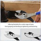 KAIHAOWIN Slip-Joint Pliers 8"& 10" Set of 2, Large Pliers Cr-V Heavy Duty Serrated Jaw with Rubber Grip Handle Plier Tool