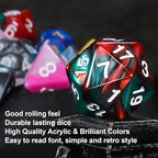 QMAY Polyhedral Dice - 8PCS Mystery Dice Set, Various Styles, Random D&D Dice Patterns & Dice Bag, DND Gifts, Suitable for Dungeons and Dragons, RPG, MTG,Role Playing Table Game