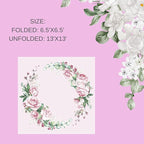 20-ct 13x13 Flowers Paper Luncheon Decoupage Napkins, 3-Ply Servilletas Printed Wedding Roses Cocktail Napkin for Art, Dinner and Party, Disposable Napkins Decor