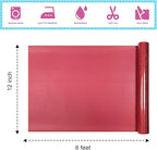 Red Glitter Heat Transfer Vinyl 12Inch*6FT Glitter Iron on Vinyl for T Shirts Easy to Cut and Weed Compatible with All Cutter Machines HTV Iron on Vinyl for Cricut(Red 12Inch*6FT)