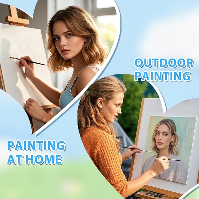 ESRICH Canvas Boards for Painting 12 Pack Canvas for Painting 4x4, 6x6, 8x8 Blank Canvases for Painting-Cotton Primed Painting Canvas Panels for Acrylic, Oil, Gouache & Tempera.