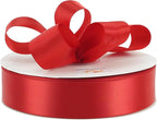 HUIHUANG Red Satin Ribbon 1-1/2 inch x 100 Yards Red Color Double-Faced Satin Ribbon for Christmas Gift Wrapping, Flower Bouquet, DIY Crafts, Bows, Valentine's Day Weddinbg Decor
