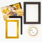 8x10 Mat Bevel Cut for 5.5x8.5 Photos - Acid Free Metallic Gold Precut Matboard - For Pictures, Photos, Framing - 4-ply Thickness