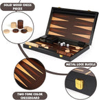 15" Wooden Backgammon Board Game Set for Adults and Kids - Portable and Travel Backgammon Set Family Game Night Vintage Backgammon Strategy Game- Classic Board Strategy Game
