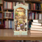 DIY Book Nook Kit,Dollhouse Booknook Bookshelf Insert Decor,3D Wooden Puzzles with LED Dust Cover,Book Nook Miniature Kit,Birthday Halloween Home Decor for Teens Adult-Countryside Diary