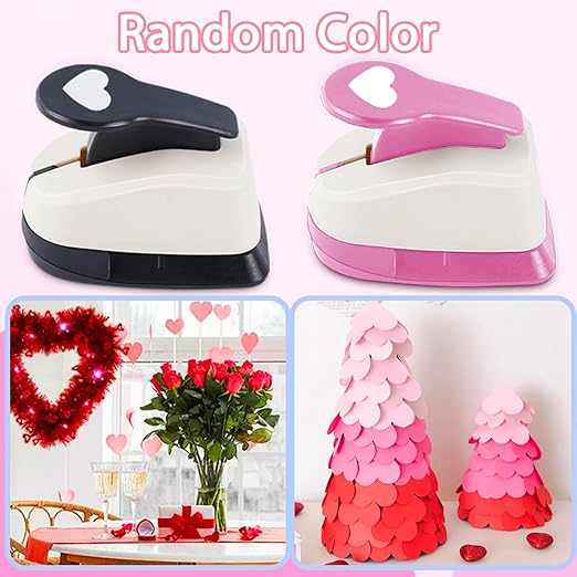 Heart Hole Punch, Paper Punches, HeartPunches for Paper Crafts, Heart Puncher, Hole PuncherHeart, Shaped Hole Punch, 1 inchHeart Paper Punch, 5/8 inch HeartHolePuncher, 3/8 inch Hole Punches Set