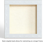 PHOENIX 10x10 Inch 3 Pack Gallery Canvas - 1.5 in Thick Square Canvases for Painting - Deep Edge 100% Cotton 11 Oz. Gesso Primed White Blank Professional Canvas Oil & Acrylic Paints