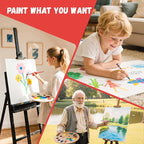 Simetufy 12 x 16 inch 5 Pack Painting Canvas Boards- Gesso Primed Acid-Free 100% Cotton Large Canvas Panels for Acrylics Oil Watercolor Tempera Paints