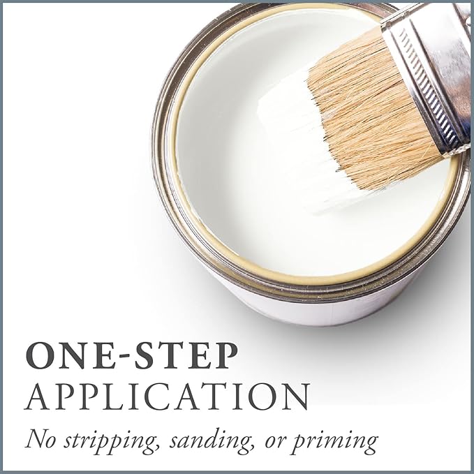 AMY HOWARD AT HOME Chalk-Based One Step Paint for Furniture, Cabinetry, Decor, Finish, and More | No Stripping, Sanding, or Priming | Ultra-Light Base | 32 Ounce | Bauhaus Buff