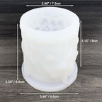Flower Cylinder Candle Mold Floral Leaf Pillar Thick Silicone Mold for Candle Making Soaps Resin Clay Home Decoration Crafts DIY (Style-1)