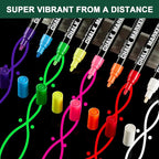 SILENART Liquid Chalk Markers - 8 Vibrant Colors - Chalkboard Markers for Blackboard Glass Window Car Dry Erase Board Acrylic Calendar Board Whiteboard- Wet Erase