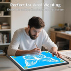 Elice Magnetic A3 Light Board for Diamond Painting, Ultra-Thin Tracing LED Light Box with Side Buttons, Super Bright Diamond Art Light Pad, Light Table for Drawing, Sketching, Weeding Vinyl - Black