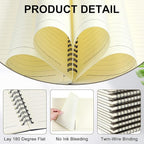 Yahenda 18 Pcs Spiral Notebook Bulk A5 Journal Lined 8.3'' x 5.5'' Writing Composition Paper Small Notepad Subject Notebook for Students Office Business Back to School Supplies (Dark Gray)