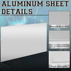 2 Pack 5052 Aluminum Sheet Metal 12" x 24" Aluminum Plate 1/8 (0.125'') Inch Thickness Rectangle Metal Panels for Industry Crafting Handcraft DIY Projects