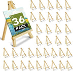 36 Pack 9 Inch Wood Easels, Easel Stand for Painting Canvases, Art, and Crafts,Tripod,Painting Party Easel,Kids Student Tabletop Easels for Painting,Portable A-Frame Tripod Tabletop Easel Set