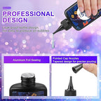 KISREL UV Resin with Light - 200g Upgraded Hard Type Crystal Clear Ultraviolet Curing UV Resin Kit, 8 Lamp Beads UV Light, Resin Kit with Light for Craft Jewelry Making