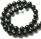 12MM 32pcs Natural Green Sandstone Energy Healing Beads Round Loose Beads for Jewelry Making Bracelet 1 Strands 15"